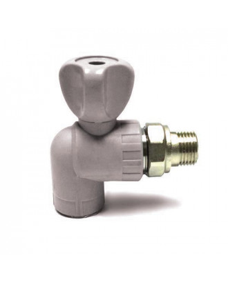 КРАН КУЛЬОВИЙ ДЛЯ РАДІАТОРНИЙ КУТОВИЙ 20*1/2