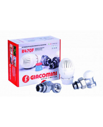 Комплект радіаторний Giacomini R470F 1/2” кутовий